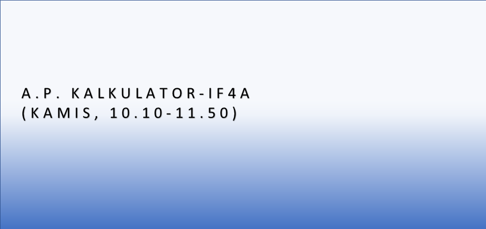 Algoritma & Pemrograman Kalkulator( IF4A ) -Ilmu Falak - 20212